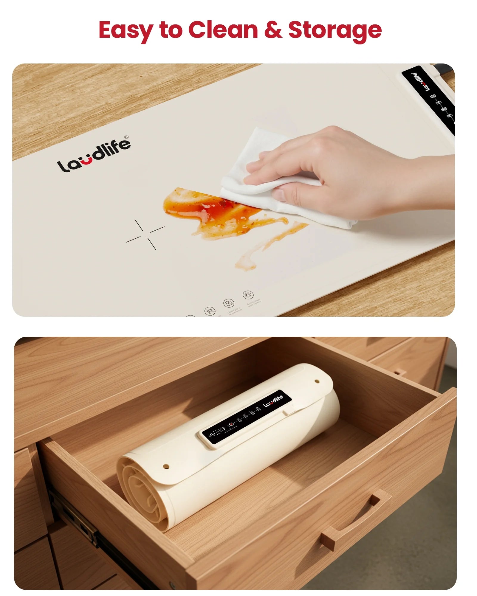 Warming Trays for Buffets Party, 40X16Inch Food Warming Mat with 4-Temp Control