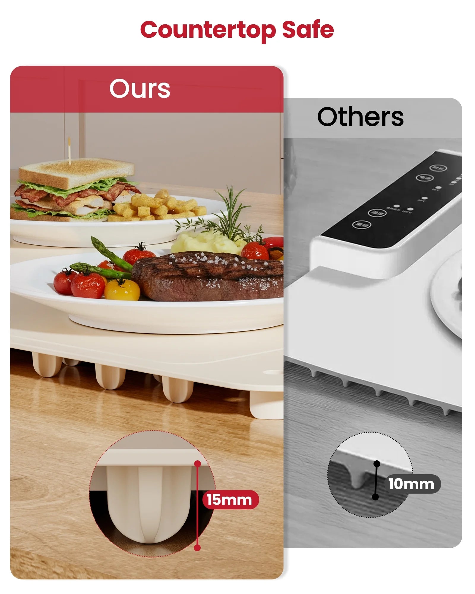 Warming Trays for Buffets Party, 40X16Inch Food Warming Mat with 4-Temp Control